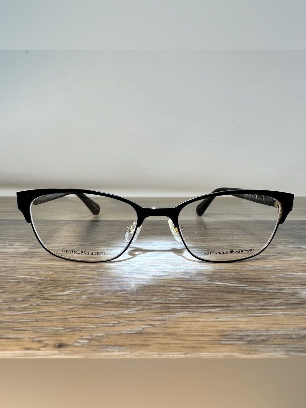 Kate Spade Diandra Matte Black INA Metal Eyeglasses Frame 51-17-140 Cat Eye NWOT